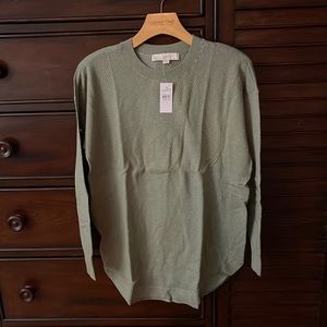 LOFT Olive Green Tunic Sweater S NWT